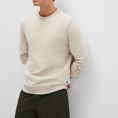 Bisiklet Yaka Bej Sweatshirt