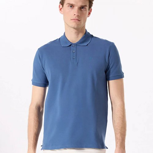 Mavi Erkek Basic Düz Polo T-Shirt