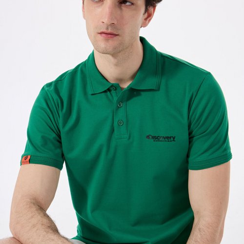 Yeşil Erkek Loose Fit Polo T-Shirt